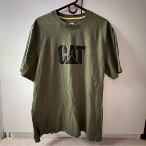 Caterpillar CAT Men's Logo Workwear Relaxed Fit Tee Green Size XL